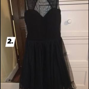 Open Back Beaded Homecoming Dress With Mesh